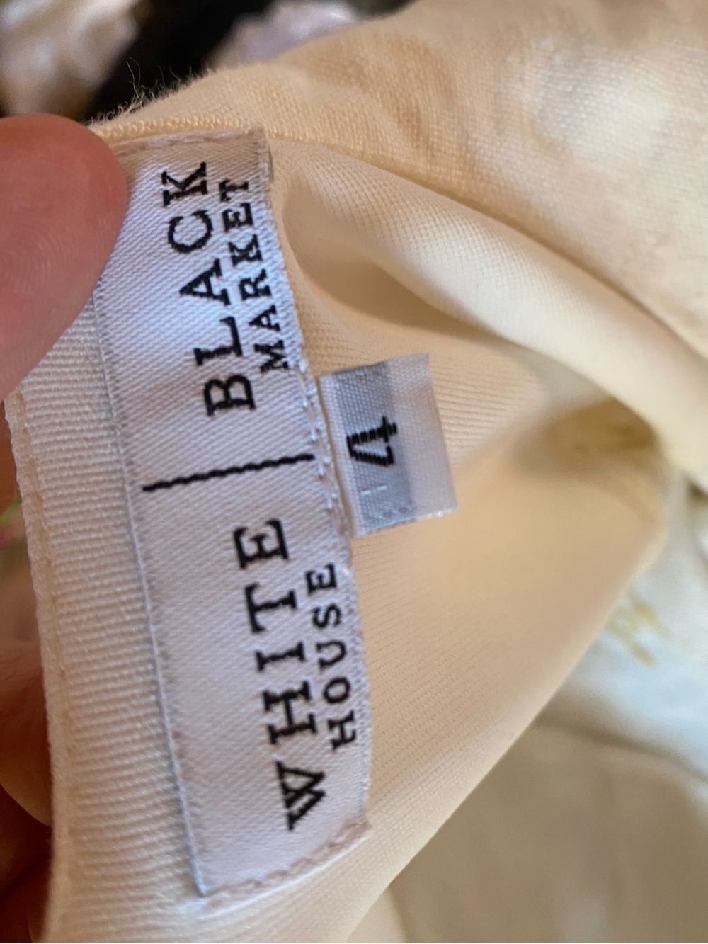 White House Black Market linen Cream and Yellow Floral Midi Dress - Picture 3 of 3